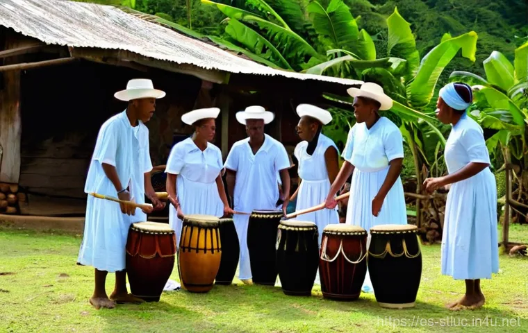 세인트루시아 전통 춤 - **Soca and Zouk Carnival Frenzy:**
    A high-energy, dynamic scene capturing the essence of St. Luc...