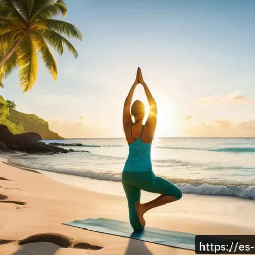 Home 33 세인트루시아 해변 추천 - A serene hidden beach in Saint Lucia at sunrise, featuring fine white sand and crystal-clear turquoi...